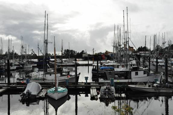 A movimentada marina de Sitka, no sudeste do Alaska